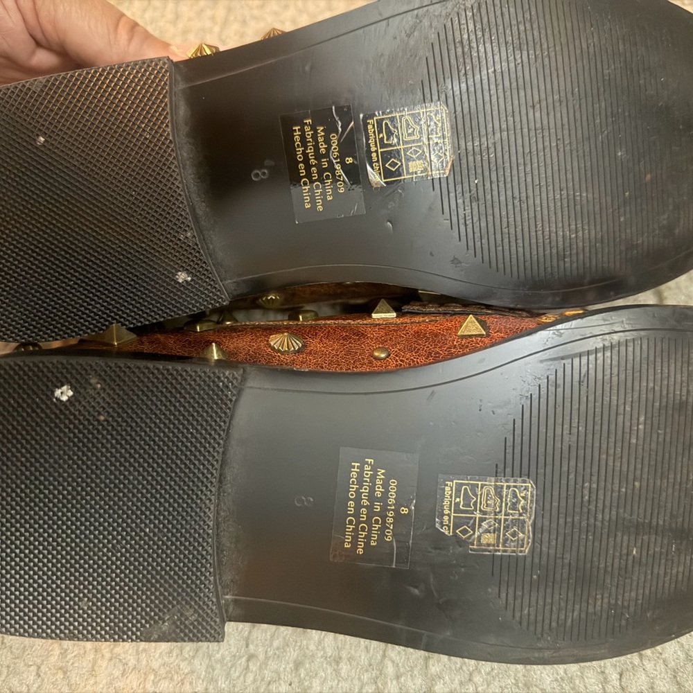 Brown Free People Suki Studded Loafers (size 39) - Picture 4 of 4